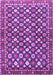 Machine Washable Persian Purple Traditional Area Rugs, wshtr4558pur