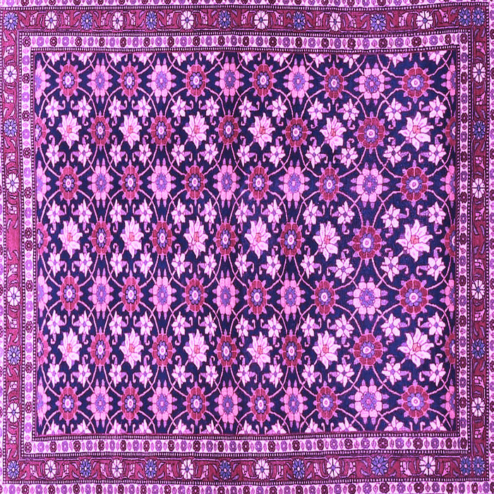 Square Machine Washable Persian Purple Traditional Area Rugs, wshtr4558pur