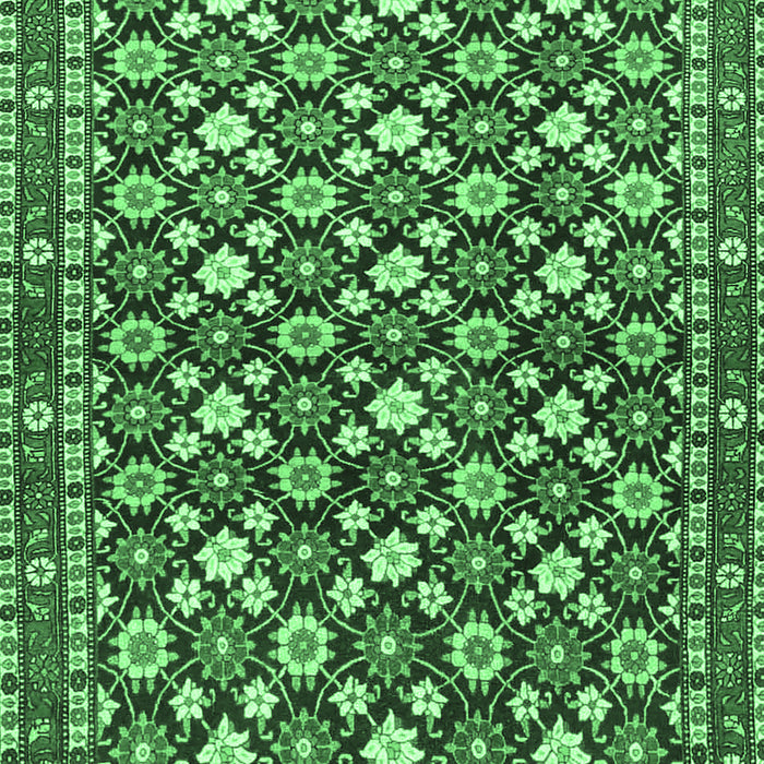 Machine Washable Persian Emerald Green Traditional Area Rugs, wshtr4558emgrn
