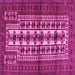 Square Machine Washable Persian Pink Traditional Rug, wshtr4559pnk