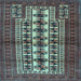 Square Persian Light Blue Traditional Rug, tr4559lblu