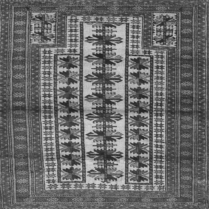 Round Machine Washable Persian Gray Traditional Rug, wshtr4559gry