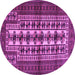 Round Persian Purple Traditional Rug, tr4559pur