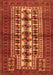 Serging Thickness of Machine Washable Persian Orange Traditional Area Rugs, wshtr4559org