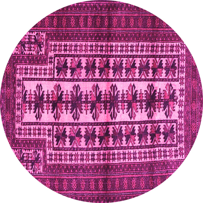 Round Persian Pink Traditional Rug, tr4559pnk