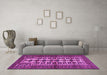 Machine Washable Persian Purple Traditional Area Rugs in a Living Room, wshtr4559pur