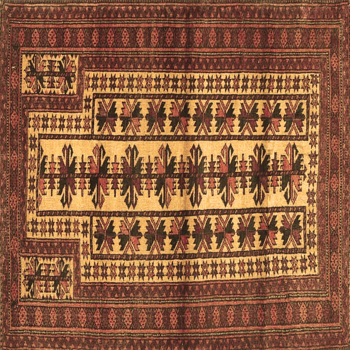 Square Persian Brown Traditional Rug, tr4559brn