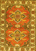 Geometric Yellow Traditional Rug, tr455yw