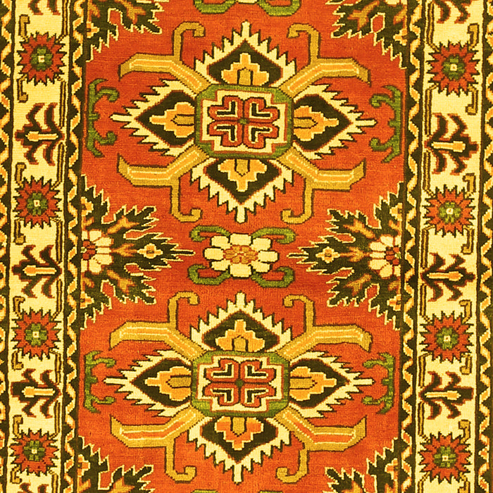 Geometric Yellow Traditional Rug, tr455yw