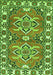 Geometric Green Traditional Rug, tr455grn