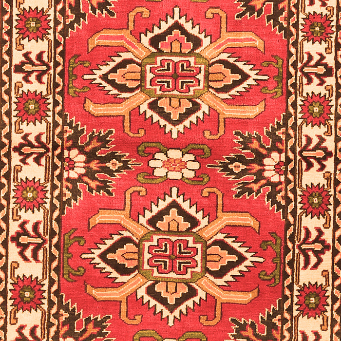 Geometric Orange Traditional Rug, tr455org