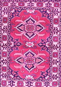 Geometric Pink Traditional Rug, tr455pnk