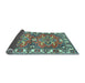 Sideview of Geometric Light Blue Traditional Rug, tr455lblu