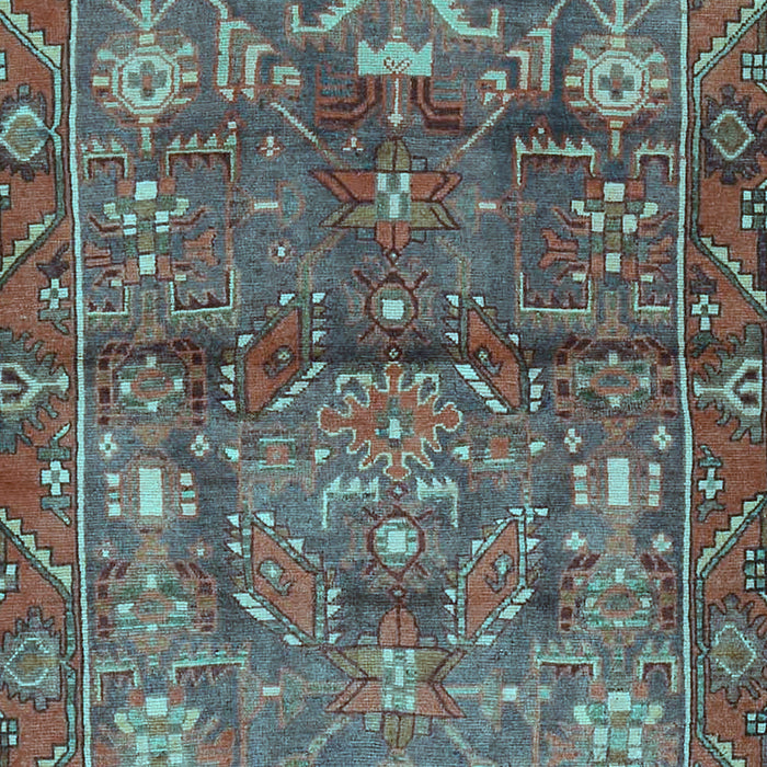 Machine Washable Persian Light Blue Traditional Rug, wshtr4560lblu