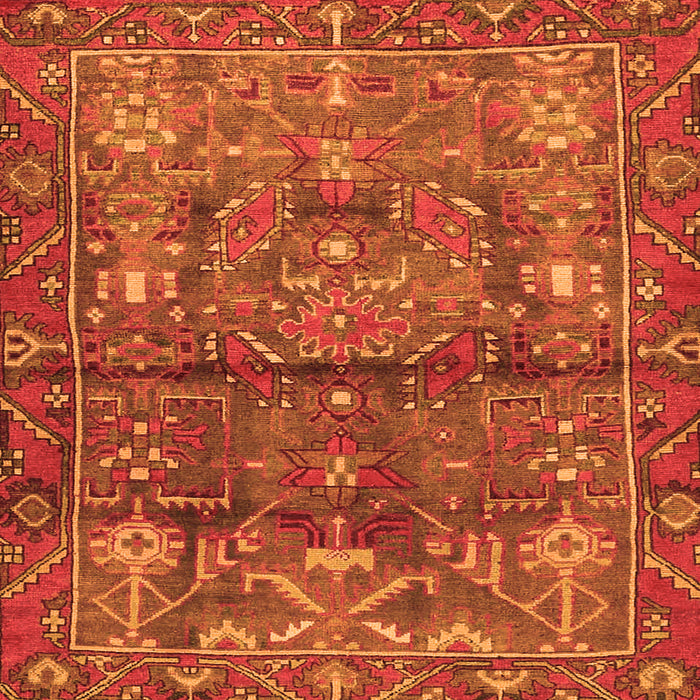 Serging Thickness of Persian Orange Traditional Rug, tr4560org