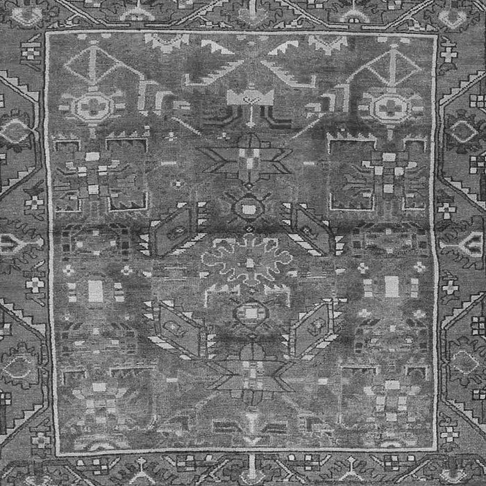 Round Machine Washable Persian Gray Traditional Rug, wshtr4560gry