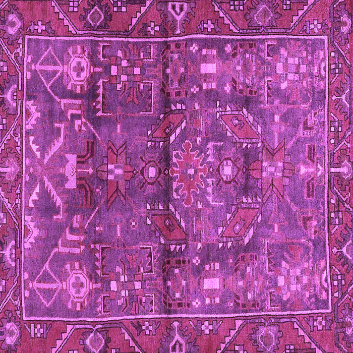 Square Persian Purple Traditional Rug, tr4560pur