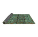 Sideview of Persian Turquoise Traditional Rug, tr4560turq