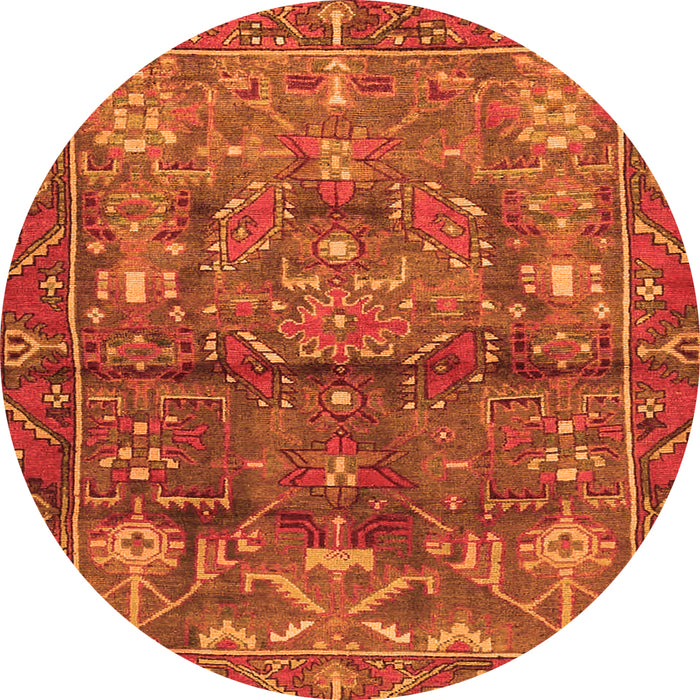 Machine Washable Persian Orange Traditional Area Rugs, wshtr4560org