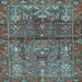 Square Machine Washable Persian Light Blue Traditional Rug, wshtr4560lblu