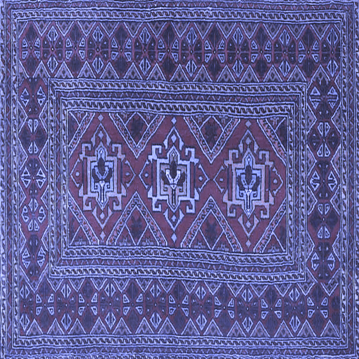 Square Persian Blue Traditional Rug, tr4561blu
