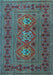 Machine Washable Persian Light Blue Traditional Rug, wshtr4561lblu