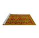 Sideview of Machine Washable Persian Yellow Traditional Rug, wshtr4561yw