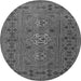 Square Persian Gray Traditional Rug, tr4561gry