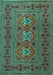 Machine Washable Persian Turquoise Traditional Area Rugs, wshtr4561turq