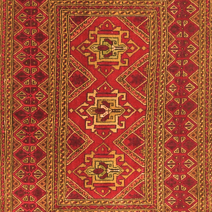 Serging Thickness of Machine Washable Persian Orange Traditional Area Rugs, wshtr4561org