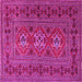 Square Persian Pink Traditional Rug, tr4561pnk