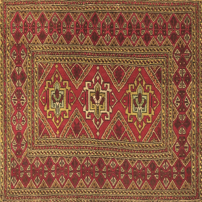 Square Persian Brown Traditional Rug, tr4561brn