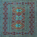 Square Persian Light Blue Traditional Rug, tr4561lblu