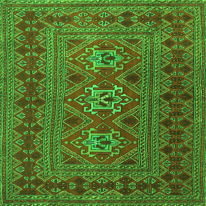 Serging Thickness of Persian Green Traditional Rug, tr4561grn