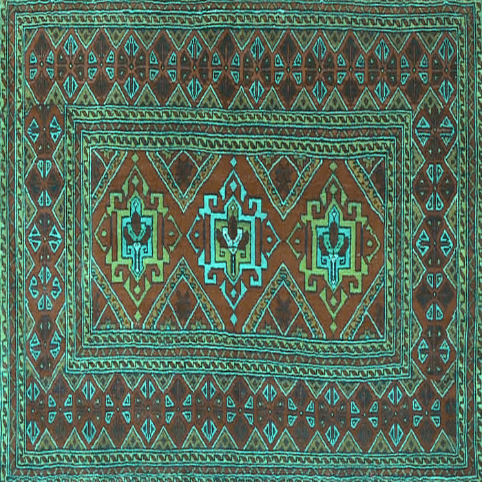 Square Persian Turquoise Traditional Rug, tr4561turq