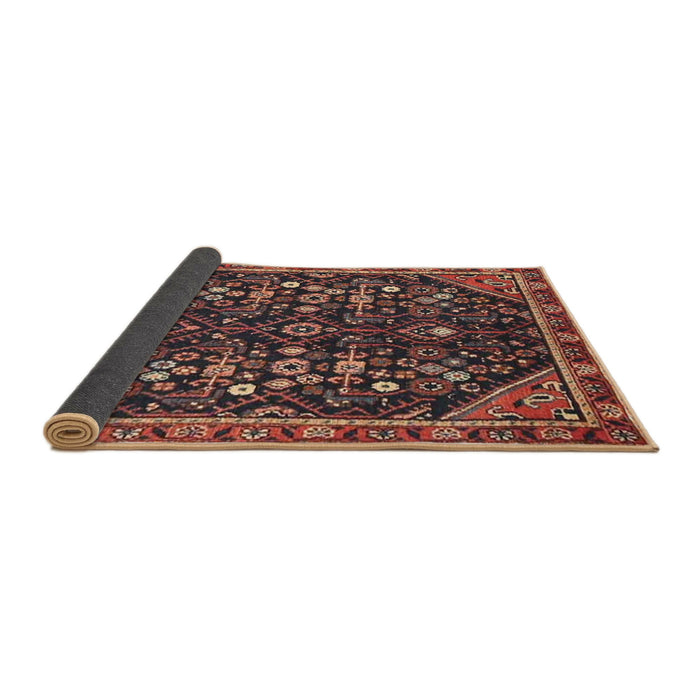 Sideview of Traditional Copper Red Pink Persian Rug, tr4562