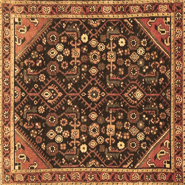 Square Persian Brown Traditional Rug, tr4562brn