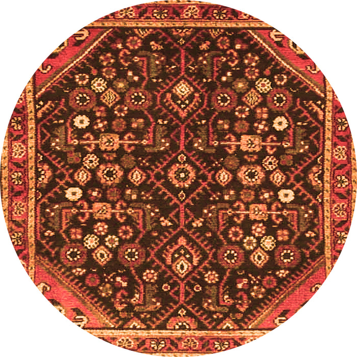 Machine Washable Persian Orange Traditional Area Rugs, wshtr4562org