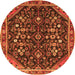 Machine Washable Persian Orange Traditional Area Rugs, wshtr4562org