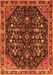 Serging Thickness of Machine Washable Persian Orange Traditional Area Rugs, wshtr4562org