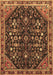 Machine Washable Persian Brown Traditional Rug, wshtr4562brn