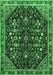 Machine Washable Persian Emerald Green Traditional Area Rugs, wshtr4562emgrn