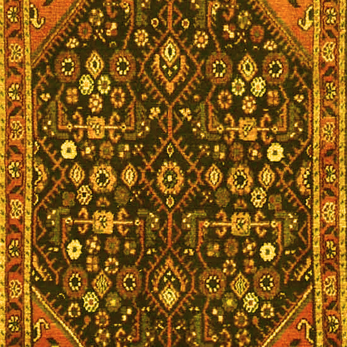 Machine Washable Persian Yellow Traditional Rug, wshtr4562yw