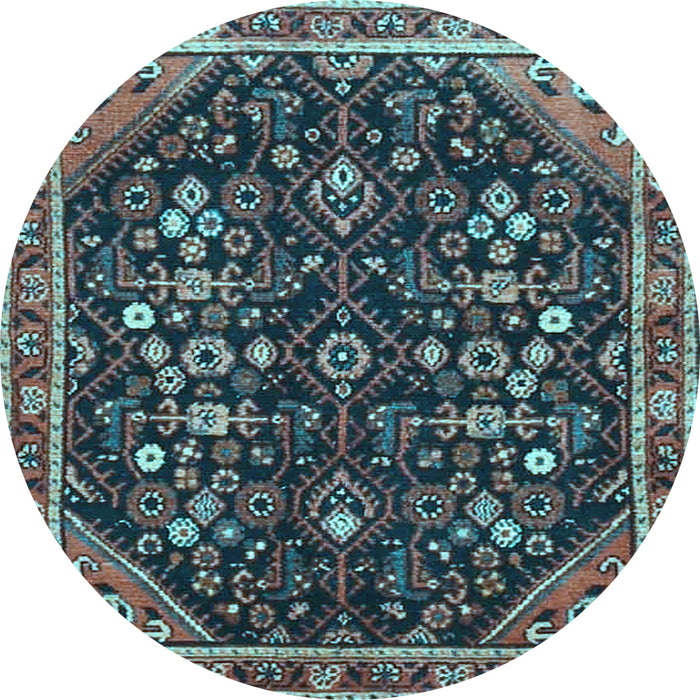 Round Persian Light Blue Traditional Rug, tr4562lblu