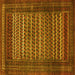 Square Persian Yellow Traditional Rug, tr4563yw