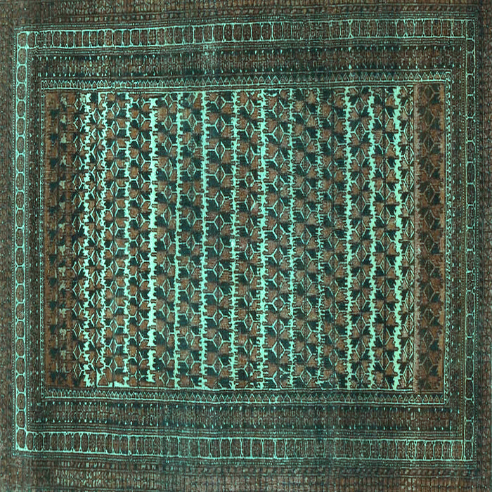 Square Persian Turquoise Traditional Rug, tr4563turq