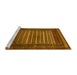 Sideview of Machine Washable Persian Yellow Traditional Rug, wshtr4563yw