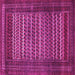 Square Machine Washable Persian Pink Traditional Rug, wshtr4563pnk