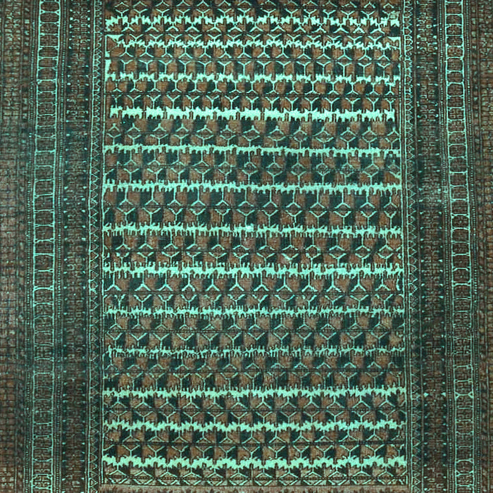 Machine Washable Persian Turquoise Traditional Area Rugs, wshtr4563turq