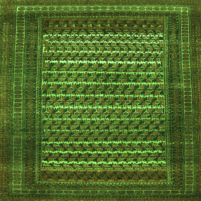 Serging Thickness of Persian Green Traditional Rug, tr4563grn